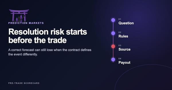 Prediction Market Resolution Risk: A Pre-Trade Guide